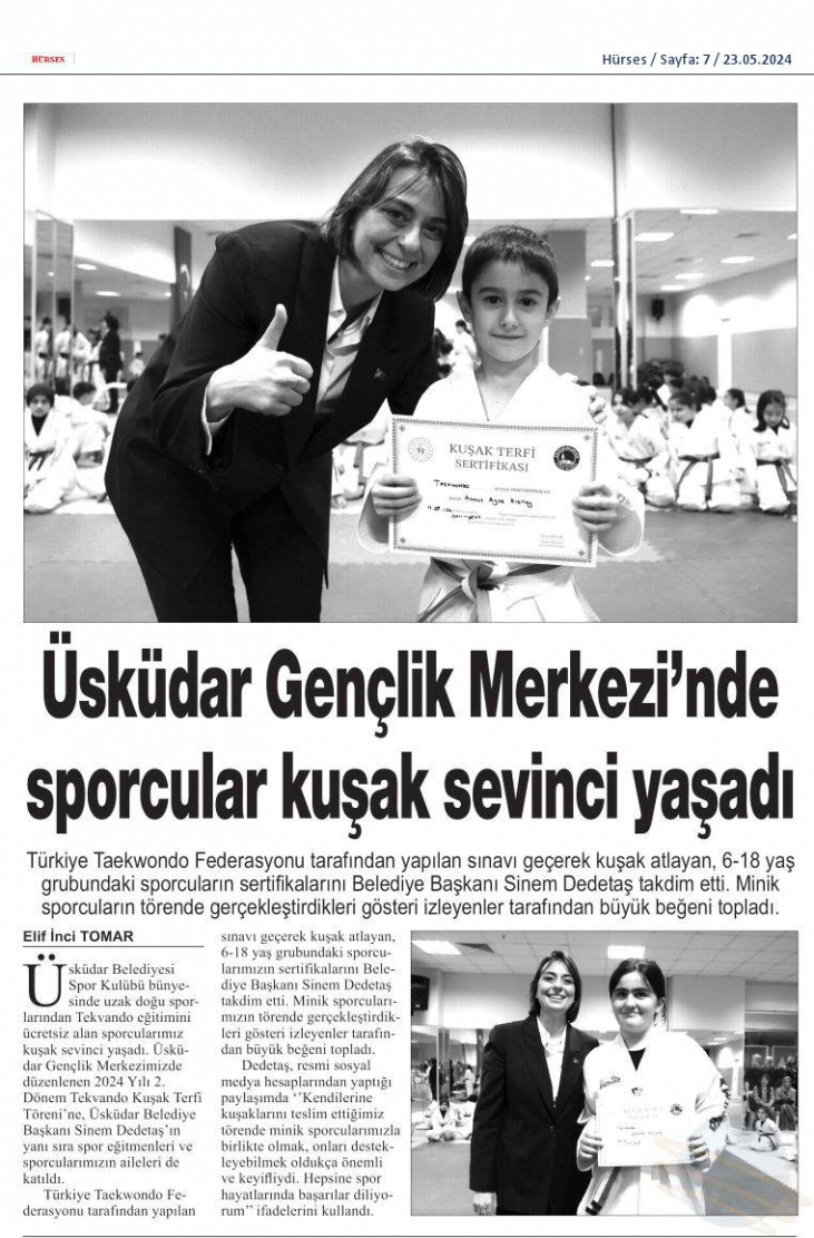 Üsküdar Gençlik Merkezi'nde Sporcular Kuşak Sevinci Yaşadı