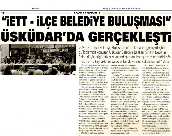 ''İETT-İlçe Belediye Buluşması'' Üsküdar'da Gerçekleşti 