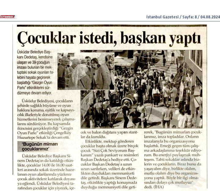 Çocuklar İstedi, Başkan Yaptı