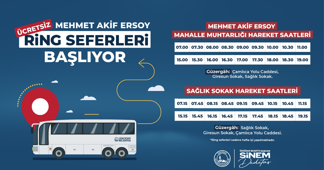 ÜSKÜDAR MEHMET AKİF ERSOY MAHALLESİ RİNG SEFERLERİ BAŞLIYOR